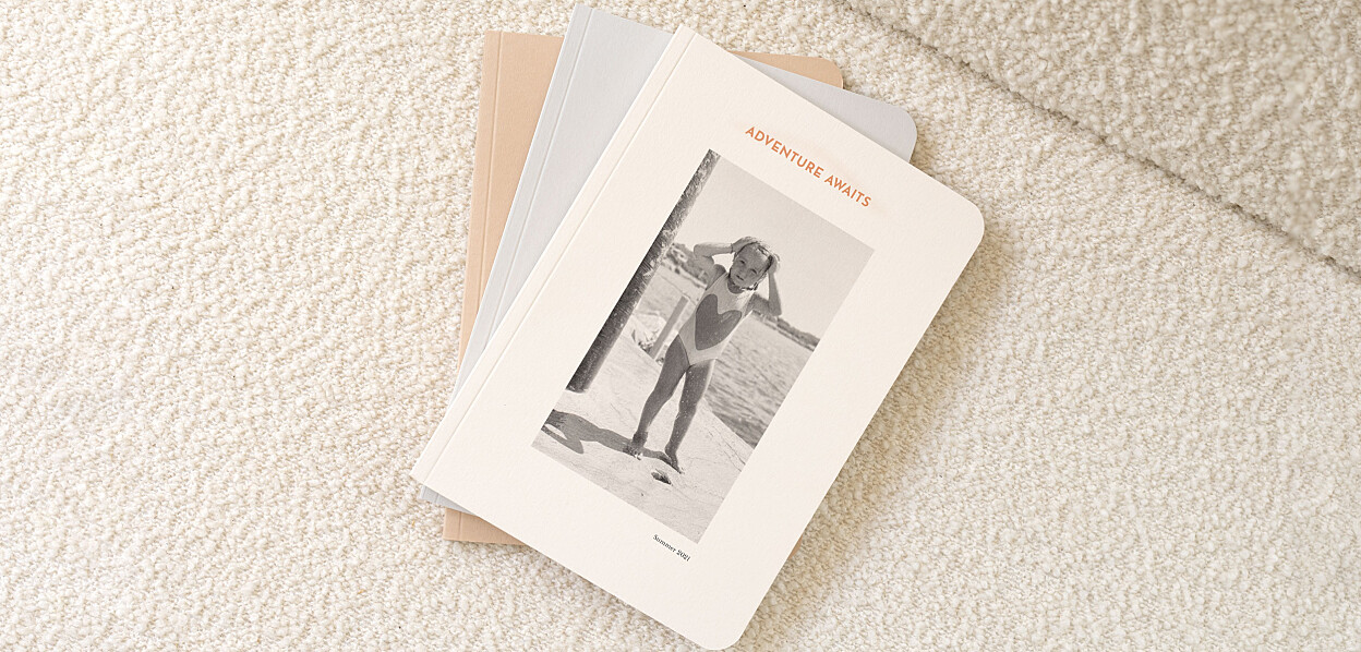 Carnet avec photo imprimée en noir et blanc Carnet avec photo imprimée en noir et blanc