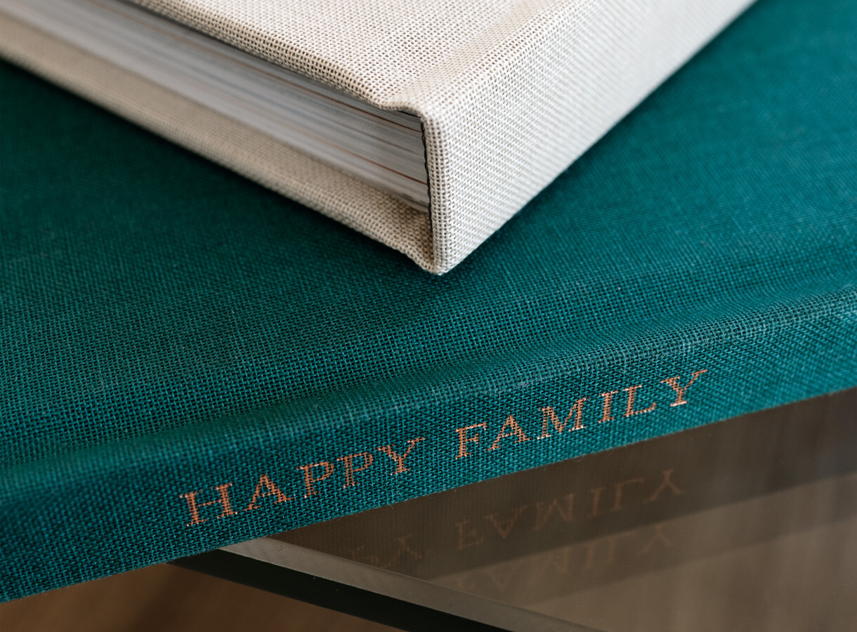 Livre photo couverture tissu Livre photo couverture tissu