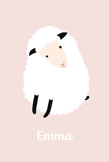 Faire-part de naissance Mouton rose Faire-part de naissance Mouton rose