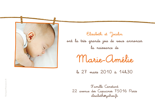 Faire-part de naissance Fil à linge fille photo rv orange - Page 2 Faire-part de naissance Fil à linge fille photo rv orange - Page 2