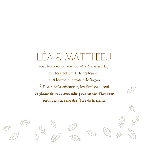 Faire-part de mariage Nature taupe - Page 3 Faire-part de mariage Nature taupe - Page 3