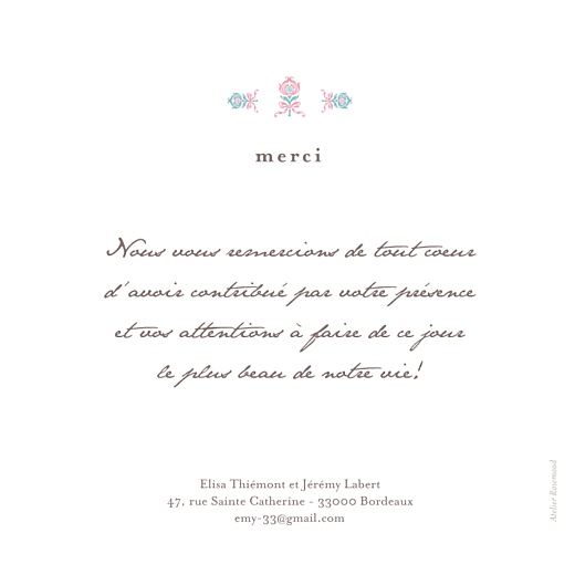 Carte de remerciement mariage Sweet blanc - Page 2 Carte de remerciement mariage Sweet blanc - Page 2