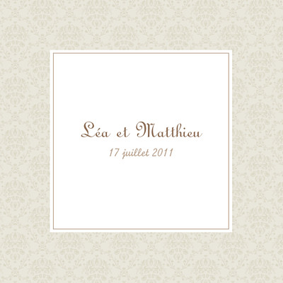 Faire-part de mariage Nous deux marron finition Faire-part de mariage Nous deux marron finition