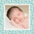 Faire-part de naissance Liberty 2 photos bleu Faire-part de naissance Liberty 2 photos bleu