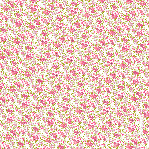 Carte de remerciement Merci liberty rose - Verso Carte de remerciement Merci liberty rose - Verso