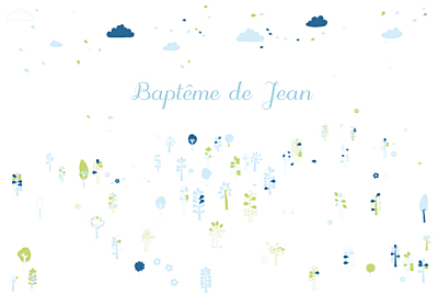 Faire-part de baptême Clarté blanc finition Faire-part de baptême Clarté blanc finition