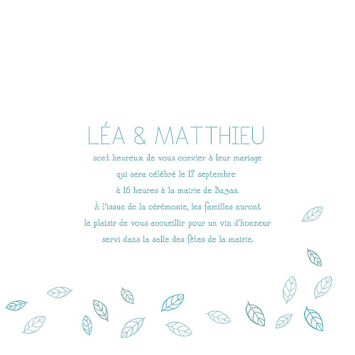Faire-part de mariage Nature bleu - Page 3 Faire-part de mariage Nature bleu - Page 3