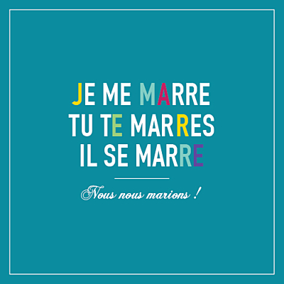 Faire-part de mariage Marrons-nous céladon finition Faire-part de mariage Marrons-nous céladon finition