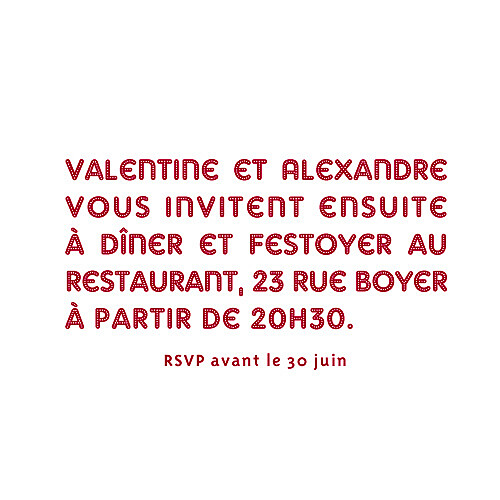 Carton d'invitation mariage Amour carré rouge - Page 2 Carton d'invitation mariage Amour carré rouge - Page 2