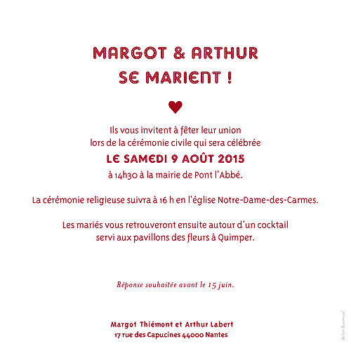 Faire-part de mariage Amour grand rv rouge - Page 2 Faire-part de mariage Amour grand rv rouge - Page 2