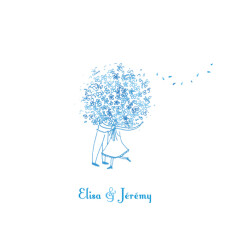 Faire-part de mariage Bouquet bleu Faire-part de mariage Bouquet bleu