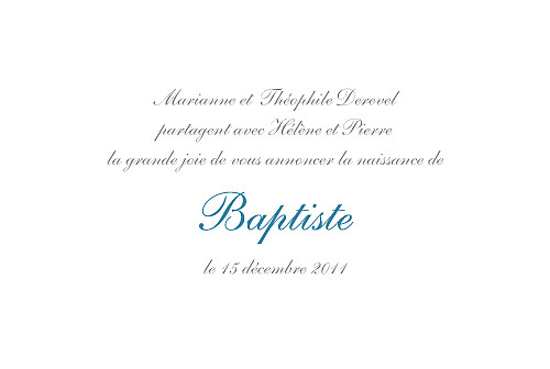 Faire-part de naissance Tradition bleu - Page 3 Faire-part de naissance Tradition bleu - Page 3