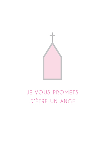 Faire-part de baptême Petite église 4 pages rose gris - Page 2 Faire-part de baptême Petite église 4 pages rose gris - Page 2