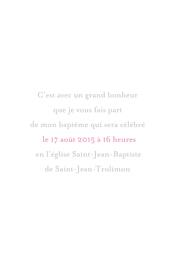 Faire-part de baptême Petite église 4 pages rose gris - Page 3 Faire-part de baptême Petite église 4 pages rose gris - Page 3