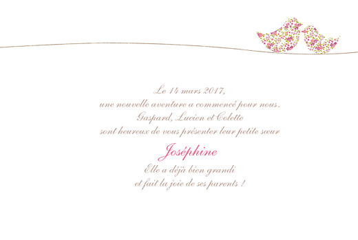Faire-part de naissance Poétique 4 pages rose - Page 3 Faire-part de naissance Poétique 4 pages rose - Page 3