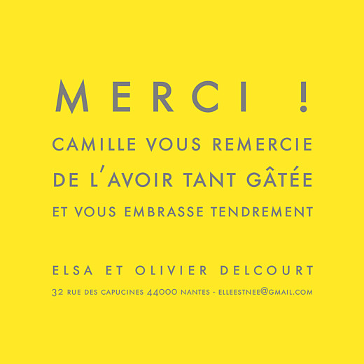 Carte de remerciement Mini the photo justifié citron - Page 2 Carte de remerciement Mini the photo justifié citron - Page 2