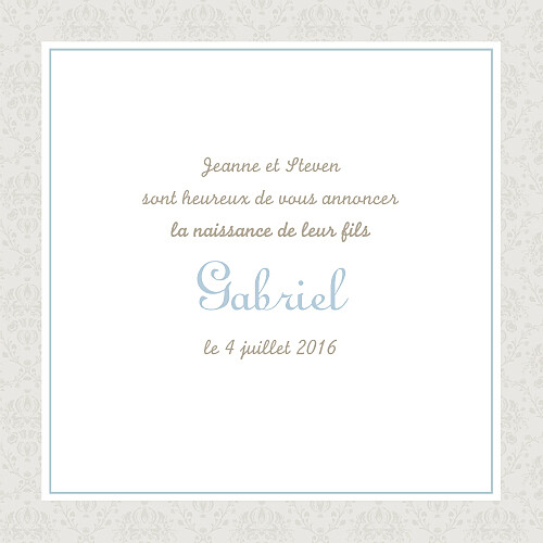 Faire-part de naissance Bilingue ambiance florale bleu - Page 3 Faire-part de naissance Bilingue ambiance florale bleu - Page 3