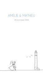 Menu de mariage Promesse (4 pages) blanc