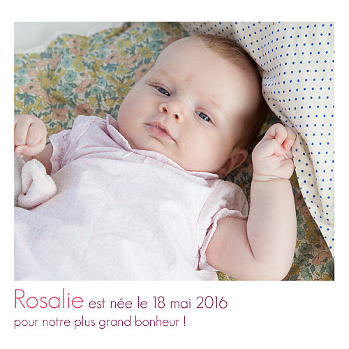 Faire-part de naissance Bilingue simple 2 photos blanc Faire-part de naissance Bilingue simple 2 photos blanc