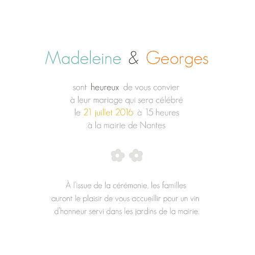 Faire-part de mariage Oslo blanc gris - Page 3 Faire-part de mariage Oslo blanc gris - Page 3