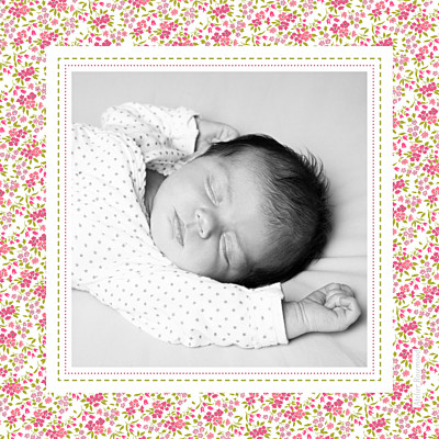 Carte de remerciement Merci liberty photo rose finition Carte de remerciement Merci liberty photo rose finition