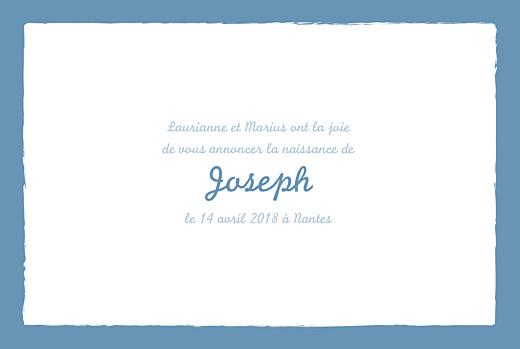 Faire-part de naissance Cheval paysage photo 4 pages bleu prusse Faire-part de naissance Cheval paysage photo 4 pages bleu prusse