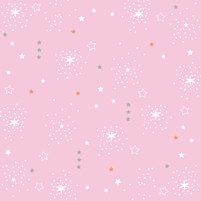 Carte de remerciement Petites étoiles rose finition Carte de remerciement Petites étoiles rose finition