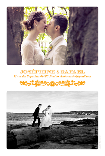 Carte de remerciement mariage Papel picado (portrait) soleil - Page 2 Carte de remerciement mariage Papel picado (portrait) soleil - Page 2