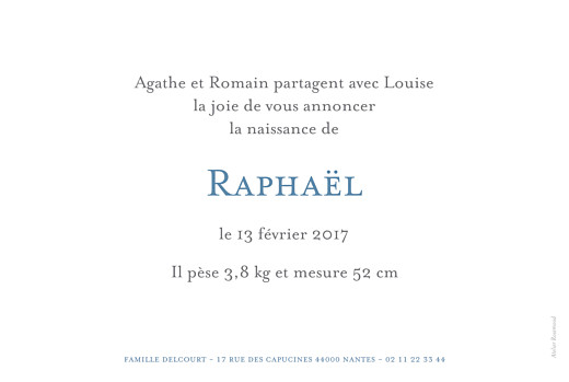 Faire-part de naissance Classique 4 photos paysage blanc - Page 2 Faire-part de naissance Classique 4 photos paysage blanc - Page 2