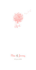 Menu de mariage Bouquet (4 pages) corail Menu de mariage Bouquet (4 pages) corail