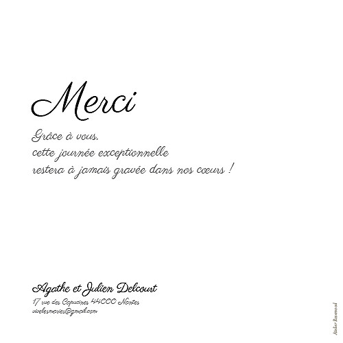 Carte de remerciement mariage Souvenir 1 photo blanc - Page 2 Carte de remerciement mariage Souvenir 1 photo blanc - Page 2