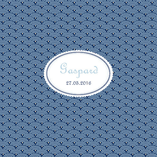 Faire-part de naissance Pattern écusson bleu Faire-part de naissance Pattern écusson bleu