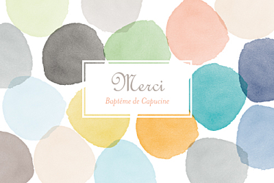 Carte de remerciement Merci aquarelle orange finition Carte de remerciement Merci aquarelle orange finition