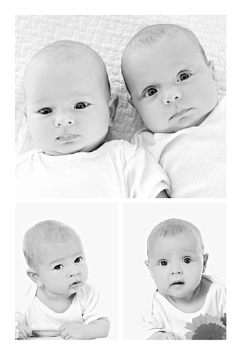 Faire-part de naissance Jumeaux mille fleurs jaune & rouge - Page 2 Faire-part de naissance Jumeaux mille fleurs jaune & rouge - Page 2