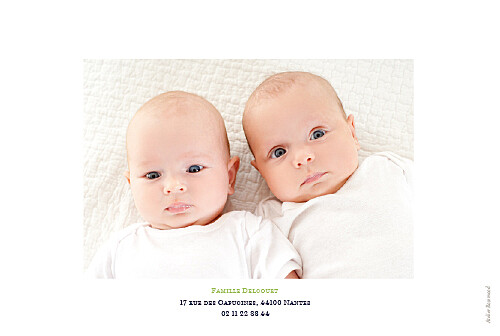 Faire-part de naissance Jumeaux 2 photos paysage blanc - Page 4 Faire-part de naissance Jumeaux 2 photos paysage blanc - Page 4