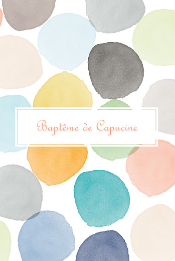 Menu de baptême Aquarelle (4 pages) orange - Page 1 Menu de baptême Aquarelle (4 pages) orange - Page 1