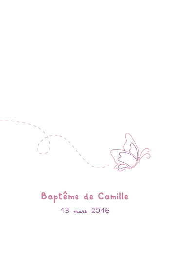 Menu de baptême Papillon prune - Page 1 Menu de baptême Papillon prune - Page 1