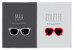 Faire-part de naissance Jumeaux lunettes gris & rouge Faire-part de naissance Jumeaux lunettes gris & rouge