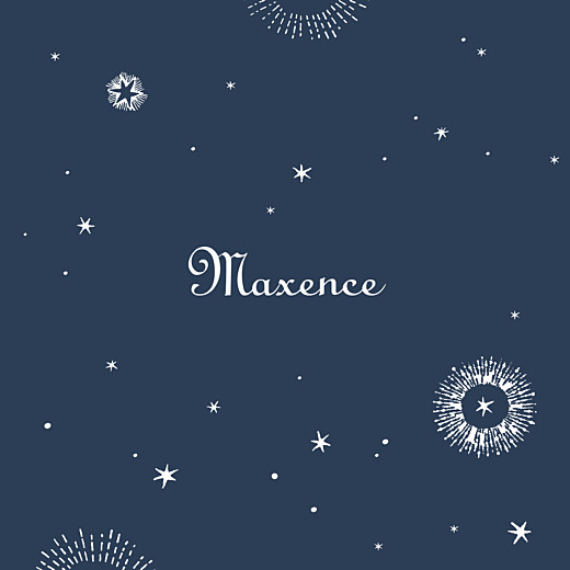 Faire-part de naissance Constellation photo bleu nuit Faire-part de naissance Constellation photo bleu nuit