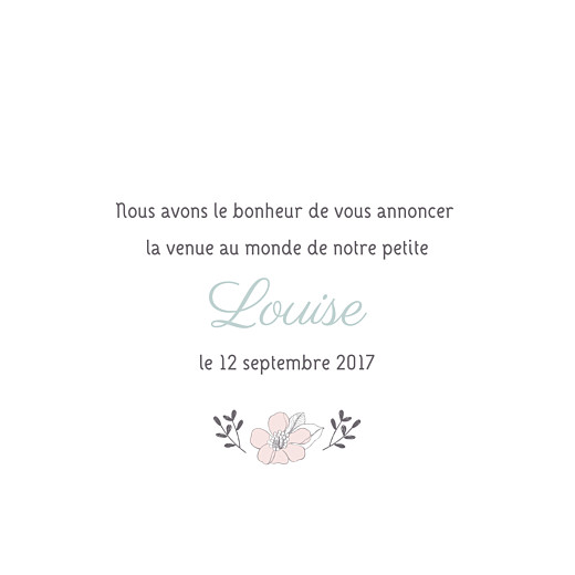 Faire-part de naissance Couronne de fleurs vert pâle - Page 3 Faire-part de naissance Couronne de fleurs vert pâle - Page 3