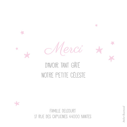 Carte de remerciement Merci nuit étoilée photo gris et rose pâle - Page 2 Carte de remerciement Merci nuit étoilée photo gris et rose pâle - Page 2
