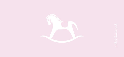 Etiquette perforée baptême Petit cheval rose clair - Verso