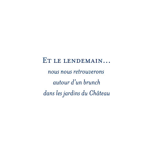 Carton d'invitation mariage Chic (carré) bleu roi - Verso Carton d'invitation mariage Chic (carré) bleu roi - Verso