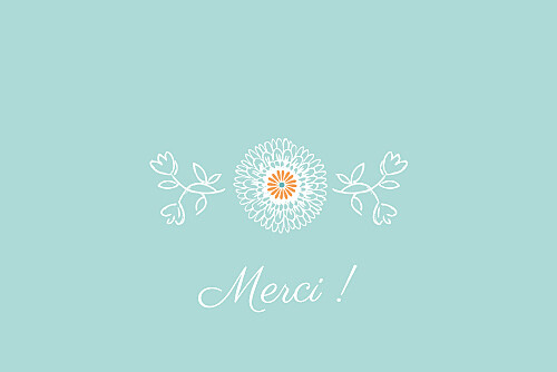 Carte de remerciement Merci Champêtre multicolore - Recto Carte de remerciement Merci Champêtre multicolore - Recto