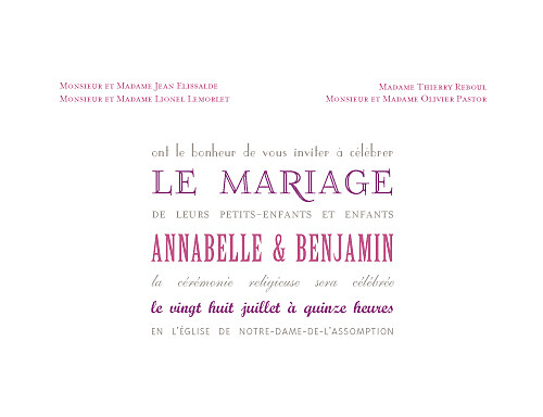 Faire-part de mariage Le plus beau jour (4 pages) blanc - Page 3 Faire-part de mariage Le plus beau jour (4 pages) blanc - Page 3