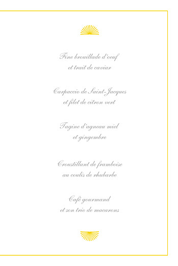 Menu de baptême Pistil écusson (4 pages) jaune - Page 3 Menu de baptême Pistil écusson (4 pages) jaune - Page 3