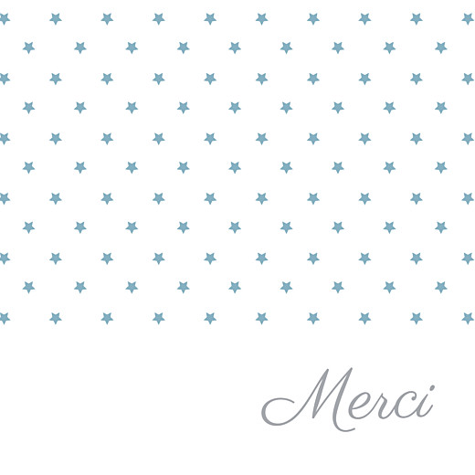 Carte de remerciement Merci étoiles classique blanc bleu Carte de remerciement Merci étoiles classique blanc bleu