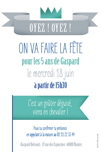 Carte d'anniversaire Château fort turquoise - Page 2