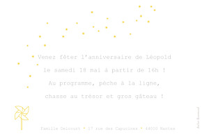 Carte D Anniversaire Jaune A Personnaliser