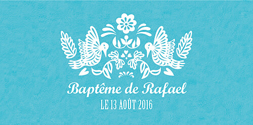 Marque-place Baptême Papel Picado turquoise - Page 4
